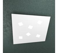 Plafoniera Moderna Note Metallo Bianco 6 Luci Gx53 73Cm