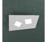 Plafoniera Moderna Note Metallo Grigio 2 Luci Gx53 35Cm