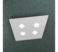 Plafoniera Moderna Note Metallo Grigio 4 Luci Gx53 55Cm