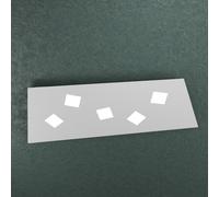 Plafoniera Moderna Note Metallo Grigio 5 Luci Gx53 89Cm [EEK: A++]