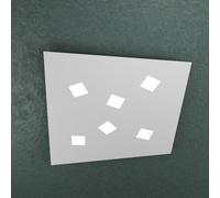 Plafoniera Moderna Note Metallo Grigio 6 Luci Gx53 73Cm