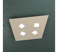 Plafoniera Moderna Note Metallo Sabbia 4 Luci Gx53 55Cm