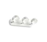 Plafoniera Moderna Oby Metallo Bianco 3 Luci 18W 3000K Luce Calda