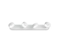 Plafoniera Moderna Oby Metallo Bianco 4 Luci 24W 3000K Luce Calda