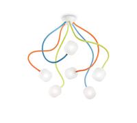 Plafoniera Moderna Octopus Materie Plastiche Multicolor 6 Luci G9 3W 3000K