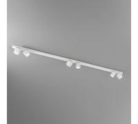 Oddy faretto 6 luci in alluminio bianco attacco GU10 orientabile 6x6cm