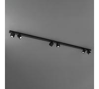 Plafoniera Moderna Oddy Faretti Cubici Metallo Nero 6 Luci Orientabili Gu10 Ip20