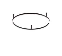 Plafoniera Moderna Oracle Alluminio-Materie Plastiche Nero Led 38W 3000K