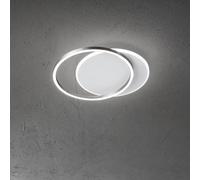 Plafoniera Orbit in alluminio col. bianco/grigio LED 43W 3010LM - 3000K CRI ? 83 biemissione 2 cerchi d.36 e 39,5cm