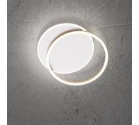 Plafoniera Moderna Orbita Metallo Bianco Oro Led 60W 3000K Dimmerabile Ip20