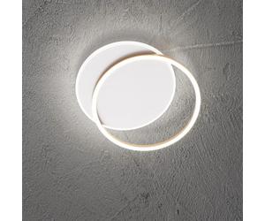 Plafoniera Moderna Orbita Metallo Bianco Oro Led 60W 3000K Dimmerabile Ip20