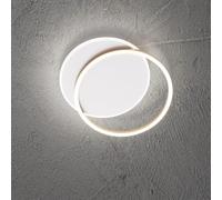 Plafoniera Moderna Orbita Metallo Bianco Oro Led 60W 3000K Dimmerabile Ip20