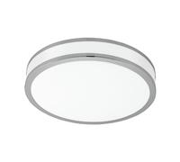 Plafoniera Moderna Palermo 2 Acciaio Bianco Luce Led Integrato 20W
