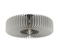EGLO Palombaia Lampada da soffitto a incasso, lampada rotonda per il soggiorno in legno, grigio, per il soggiorno e la camera da letto, attacco E27, diametro 50 cm