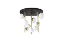 Plafoniera Moderna Perlage Metallo Nero 9 Luci G9 15W 3000K Ip20