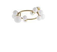 Plafoniera Moderna Perlage Metallo Ottone 10 Luci G9 15W 3000K Ip20