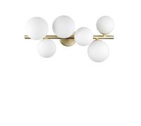 Plafoniera Moderna Perlage Metallo Ottone 6 Luci G9 15W 3000K Ip20