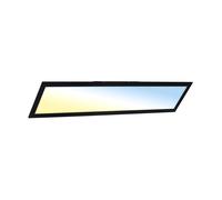 Plafoniera Moderna Piatto Plastica Nero Led Integrato 24,5W 3000K