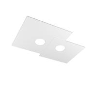 Plafoniera Moderna Plate Metallo Bianco 2 Luci Gx53 [EEK: A++]