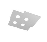 Plafoniera Moderna Plate Metallo Grigio 4 Luci Gx53 [EEK: A++]