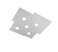 Plafoniera Moderna Plate Metallo Grigio 5 Luci Gx53