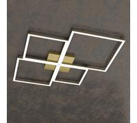 Plafoniera Moderna Quadrata Four Squares Alluminio Oro Oro Brunito Led 120W [EEK: A++]