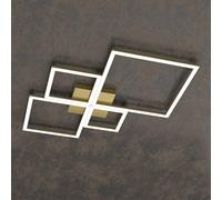 Plafoniera Moderna Quadrata Four Squares Alluminio Oro Oro Brunito Led 90W [EEK: A++]
