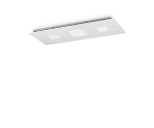 Plafoniera Moderna Relax Alluminio Bianco Led 58W 3000K Luce Calda
