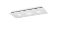 Plafoniera Moderna Relax Alluminio Bianco Led 58W 3000K Luce Calda [EEK: A++]
