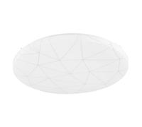 Plafoniera Moderna Rende Acciaio Bianco Luce Led Integrato 19,5W Ip20 [EEK: A++]