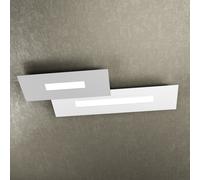 Plafoniera Moderna Rett. 2 Moduli Wally Metallo Bianco E Grigio 2 Luci 2G11 71Cm [EEK: A++]