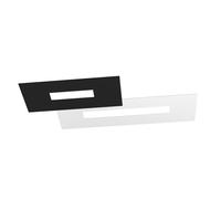 Plafoniera Moderna Rett. 2 Moduli Wally Metallo Bianco E Nero 2 Luci 2G11 71Cm [EEK: A++]