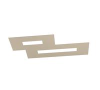 Plafoniera Moderna Rett. 2 Moduli Wally Metallo Sabbia 2 Luci 2G11 71Cm