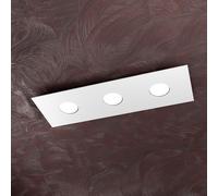 Plafoniera Moderna Rettangolare Area Metallo Bianco 3 Luci Gx53