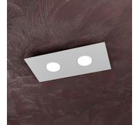 Plafoniera Moderna Rettangolare Area Metallo Grigio 2 Luci Gx53 [EEK: A++]
