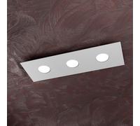 Plafoniera Moderna Rettangolare Area Metallo Grigio Metallo 3 Luci Gx53 [EEK: A++]