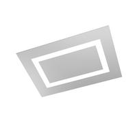 Plafoniera Moderna Rettangolare Carpet Metallo Grigio 4 Luci 2G11 70X47Cm