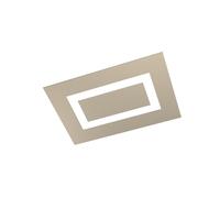 Plafoniera Moderna Rettangolare Carpet Metallo Sabbia 4 Luci 2G11 58X39Cm