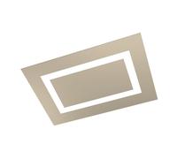 Plafoniera Moderna Rettangolare Carpet Metallo Sabbia 4 Luci 2G11 70X47Cm