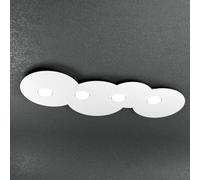 Plafoniera Moderna Rettangolare Cloud Metallo Bianco 4 Luci Gx53