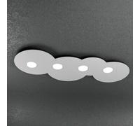 Plafoniera Moderna Rettangolare Cloud Metallo Grigio 4 Luci Gx53 [EEK: A++]