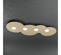 Top Light Plafoniera Cloud 1128/PL4R 2 Luci LED Moderna Sottile Minimal Sabbia