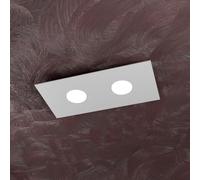 Top Light Plafoniera Area 1127-PL2 R-GR Moderna Rettangolare Metallo Grigio 2 luci GX53 EEK A++