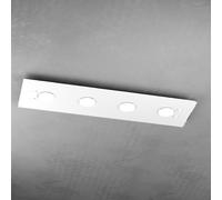 Plafoniera Moderna Rettangolare Path Vetro Bianco 4 Luci Gx53 [EEK: A++]