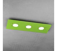 Plafoniera Moderna Rettangolare Path Vetro Verde 3 Luci Gx53 [EEK: A++]