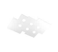 Plafoniera Moderna Rettangolare Plate Metallo Bianco 6 Luci Gx53 [EEK: A++]