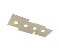 PLATE PLAFONIERA 4 LUCI RETTANGOLARE SABBIA 1129-PL4 R-SA