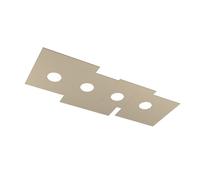 Plafoniera Moderna Rettangolare Plate Metallo Sabbia 4 Luci Gx53 [EEK: A++]