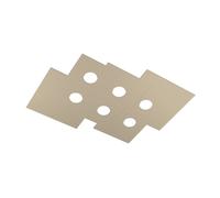 Plafoniera Moderna Rettangolare Plate Metallo Sabbia 6 Luci Gx53