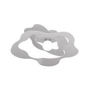 Plafoniera Moderna Ripples Metallo Bianco 1 Luce E27 D.70Cm